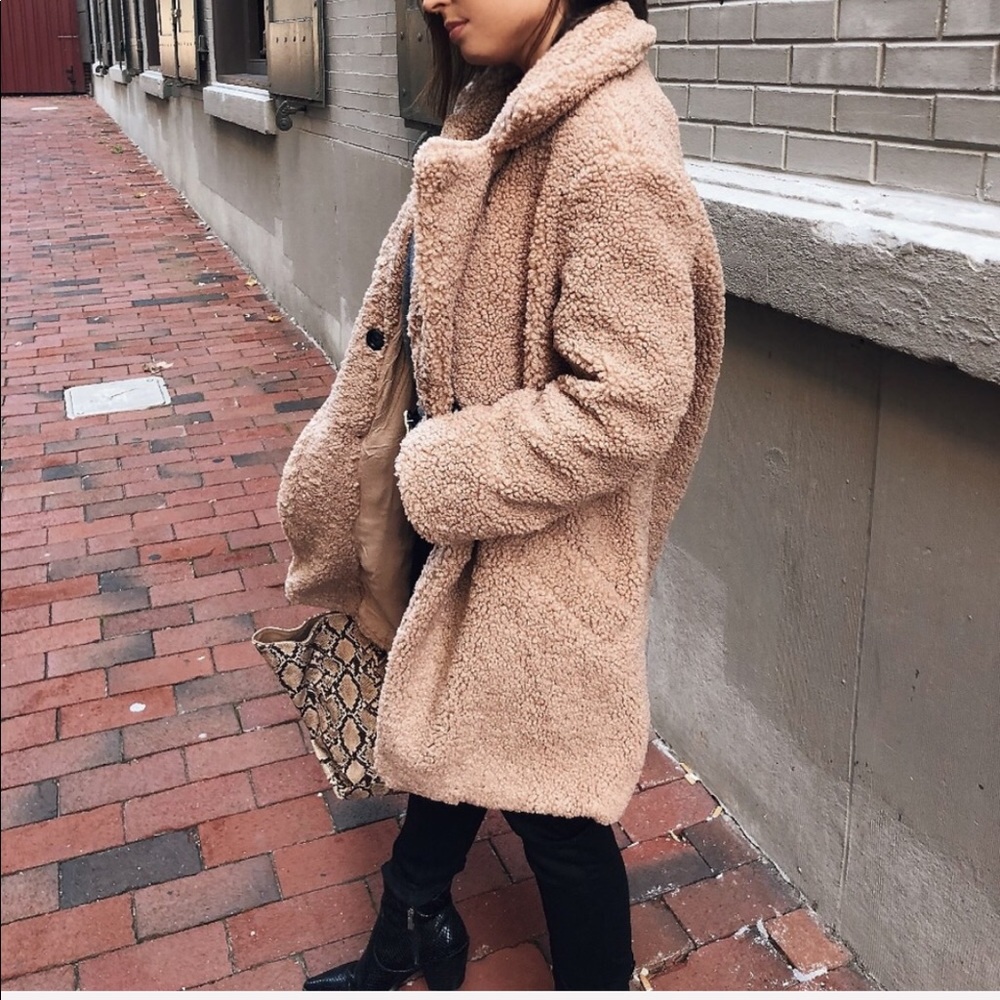 Last 1✨Harper Teddy Coat - Taupe - Picture 4 of 6